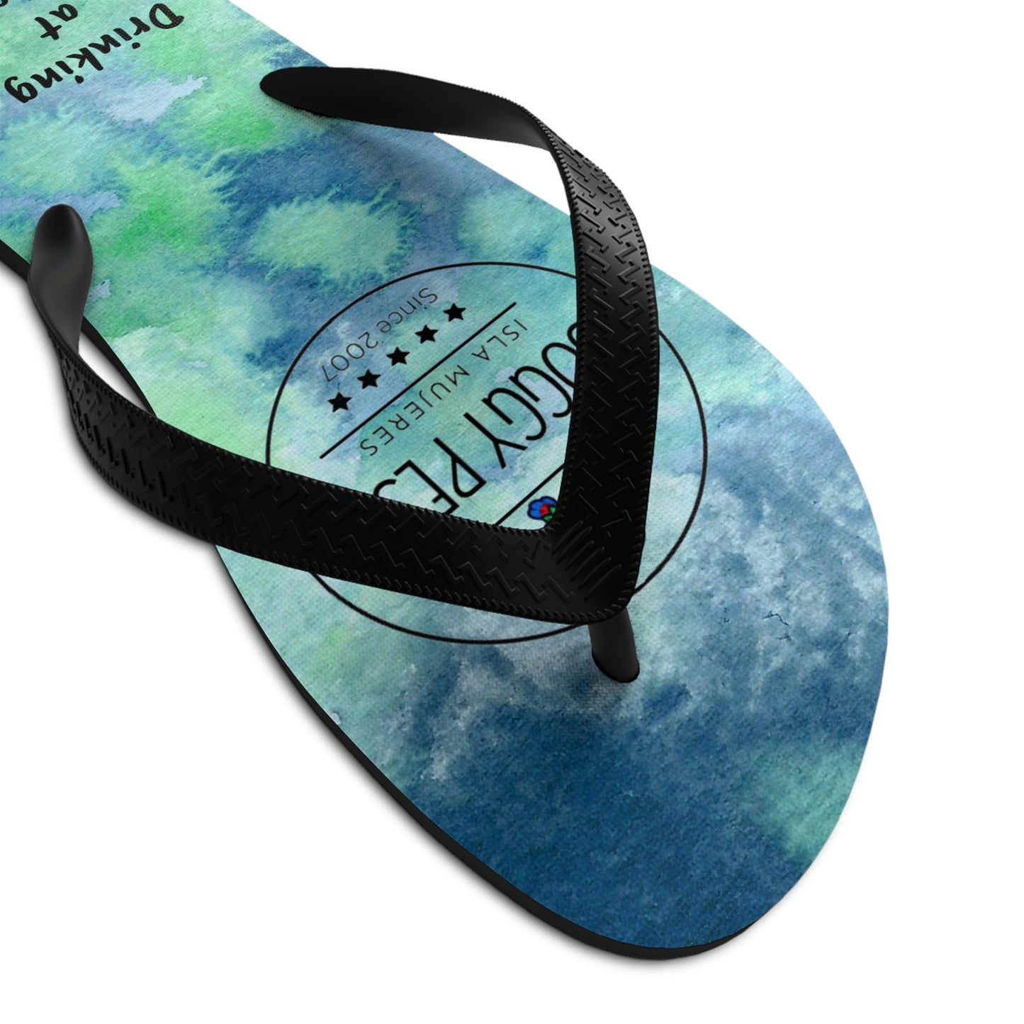 Drinking at Sea Level Flip Flops